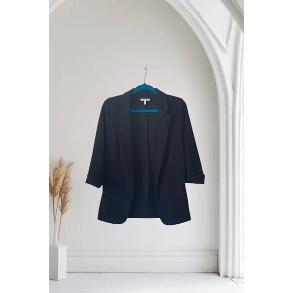 Women's Black Maurices Jacket Open Front Blazer Medium - Picture 1 of 6